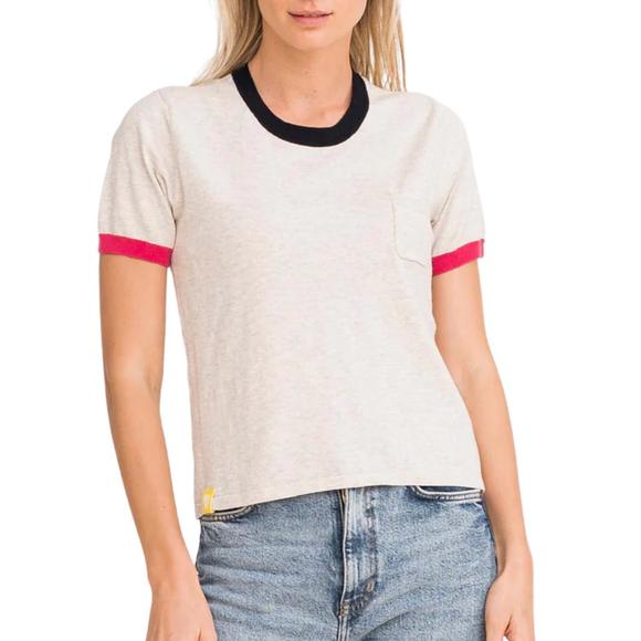 NEW KERRI ROSENTHAL lonnie ringer tee in quartz - Picture 1 of 4